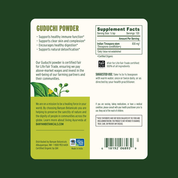 Banyan Botanicals, Guduchi Powder, 1 lb