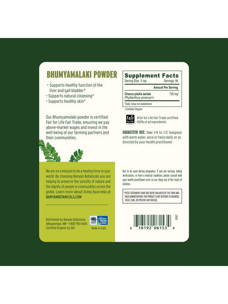 Banyan Botanicals, Bhumyamalaki Powder, 3 oz