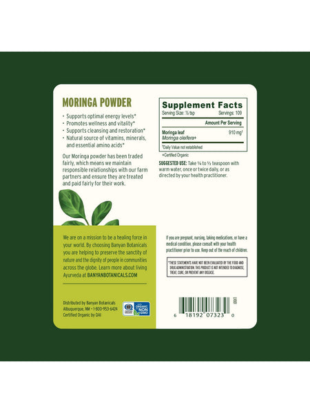 Banyan Botanicals, Moringa Powder, 3.5 oz