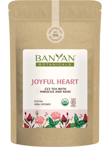 Banyan Botanicals, Joyful Heart Tea, CCF Tea with Hibiscus and Rose, 1.8 oz