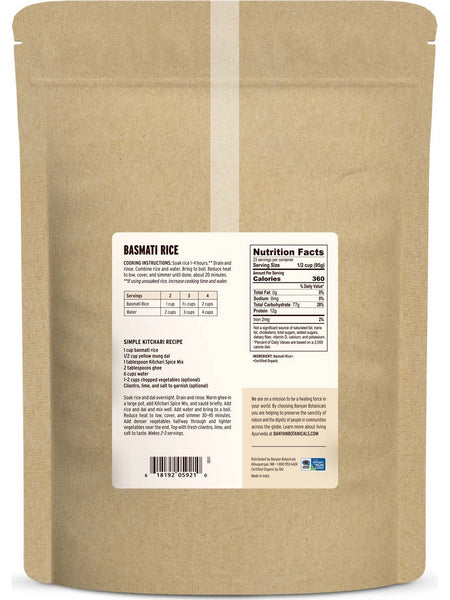 Banyan Botanicals, Basmati Rice, 5 lbs