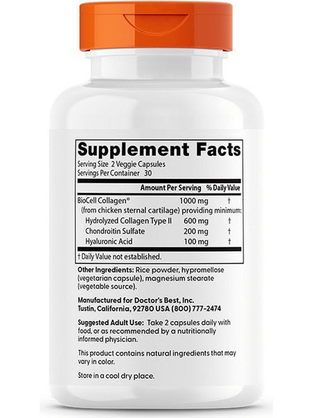Doctor's Best, Hyaluronic Acid with Chondroitin Sulfate, 60 ct