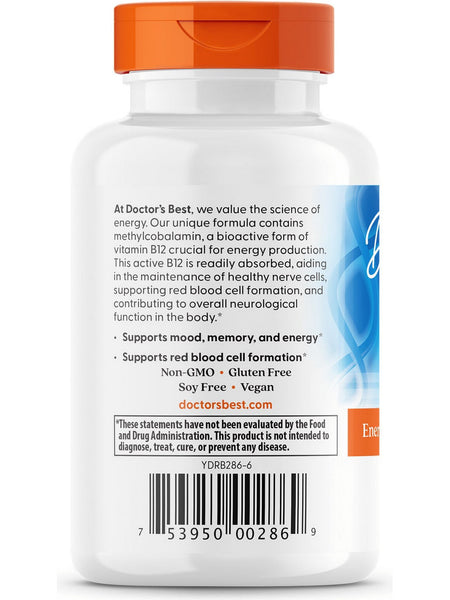 Doctor's Best, Fully Active B12, 1500 mcg, 60 Veggie Caps