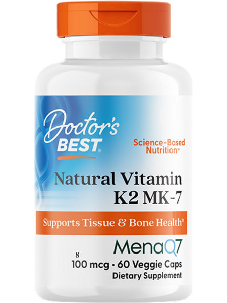 Doctor's Best, Natural Vitamin K2 MK-7, 100 mcg, 60 Veggie Caps