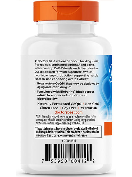 Doctor's Best, High Absorption CoQ10, 200 mg, 60 Veggie Softgels