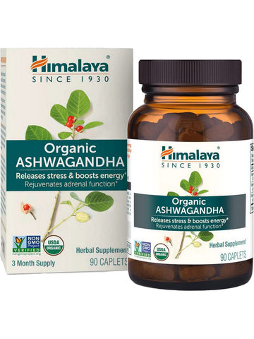 ** 6 PACK ** Himalaya Herbal Healthcare, Organic Ashwagandha, 90 Caplets