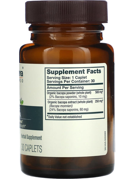 Himalaya, Organic Bacopa, 30 Caplets