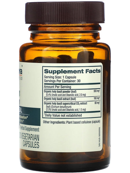 Himalaya, Holy Basil, 30 Vegetarian Capsules