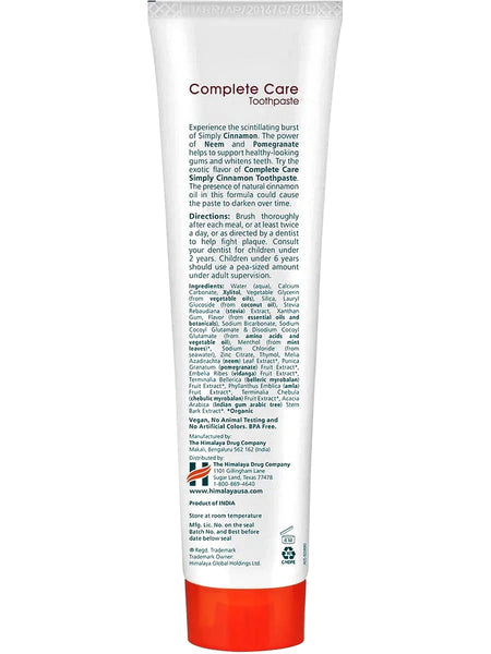 Himalaya Herbal Healthcare, Complete Care Toothpaste, Simply Cinnamon, 5.29 oz (150g)