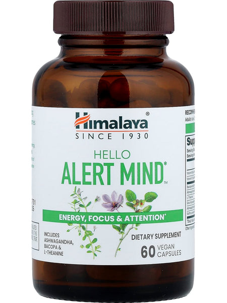 Himalaya Herbal Healthcare, Hello Alert Mind, 60 Vegan Capsules