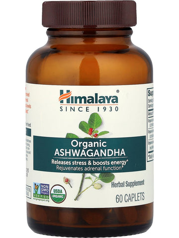 Himalaya Herbal Healthcare, Organic Ashwagandha, 60 Caplets