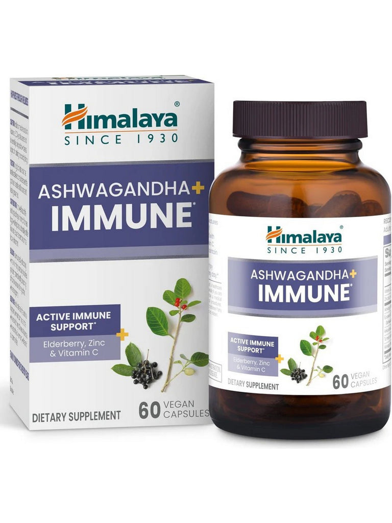 Himalaya, Ashwagandha+ Immune, 60 Vegan Capsules