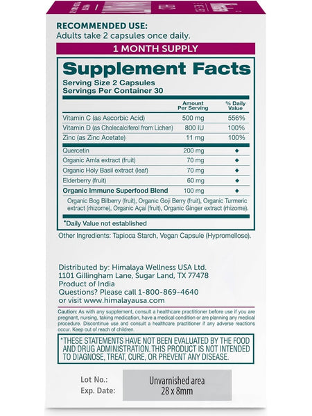 Himalaya, Hello Immunity, 60 Vegan Capsules