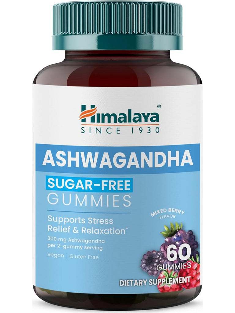 Himalaya, Ashwagadha Sugar-Free Gummies, Mixed Berry, 60 Gummies
