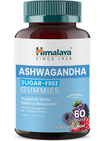 Himalaya, Ashwagadha Sugar-Free Gummies, Mixed Berry, 60 Gummies