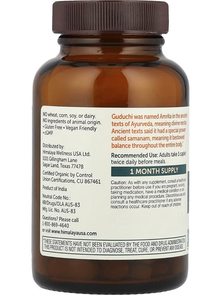 Himalaya, Guduchi, 60 Caplets