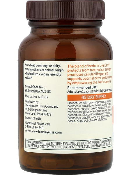 Himalaya Herbal Healthcare, LiverCare, 90 Vegetarian Capsules