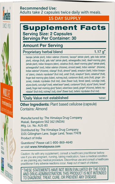 Himalaya, MindCare, 60 Vegetable Capsules