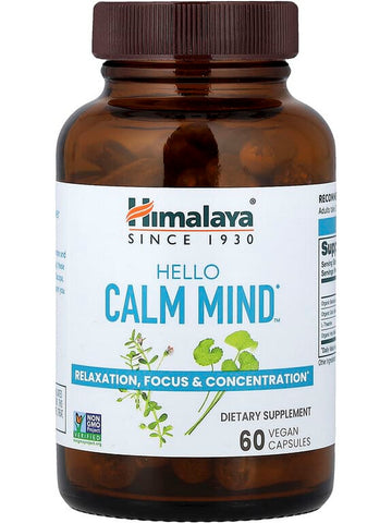 Himalaya Herbal Healthcare, Hello Calm Mind, 60 Vegetarian Capsules
