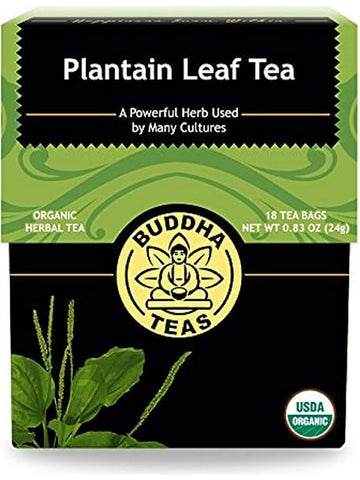 ** 12 PACK ** Buddha Teas, Plantain Leaf Tea, 18 Tea Bags