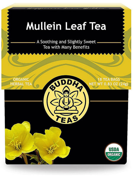 ** 12 PACK ** Buddha Teas, Mullein Leaf Tea, 18 Tea Bags