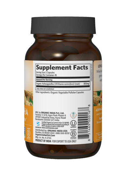 Organic India, Ashwagandha, 90 caps