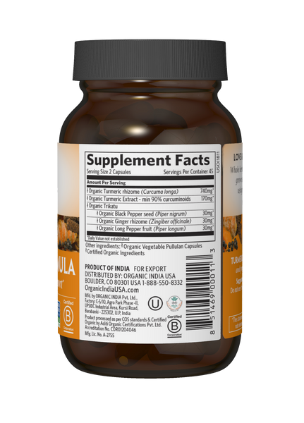Organic India - Turmeric Formula - 90 ct