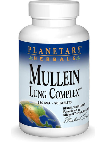 Planetary Herbals, Mullein Lung Complex™ 850 mg, 90 Tablets