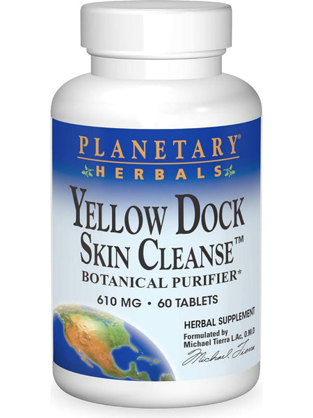 Planetary Herbals, Yellow Dock Skin Cleanse™ 610 mg, 60 Tablets