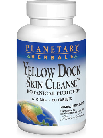 Planetary Herbals, Yellow Dock Skin Cleanse™ 610 mg, 60 Tablets