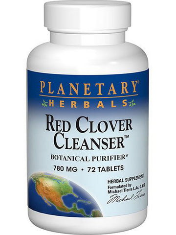 Planetary Herbals, Red Clover Cleanser™ 780 mg, 72 Tablets