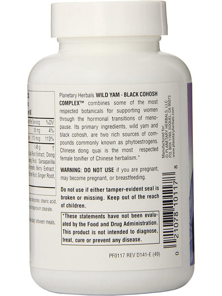 Planetary Herbals, Wild Yam-Black Cohosh Complex 740 mg, 120 Tablets