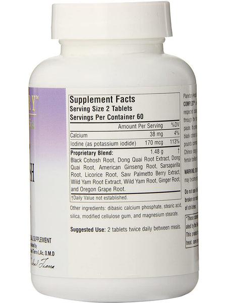 Planetary Herbals, Wild Yam-Black Cohosh Complex 740 mg, 120 Tablets