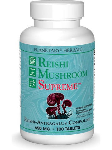 Planetary Herbals, Reishi Mushroom Supreme, 100 ct