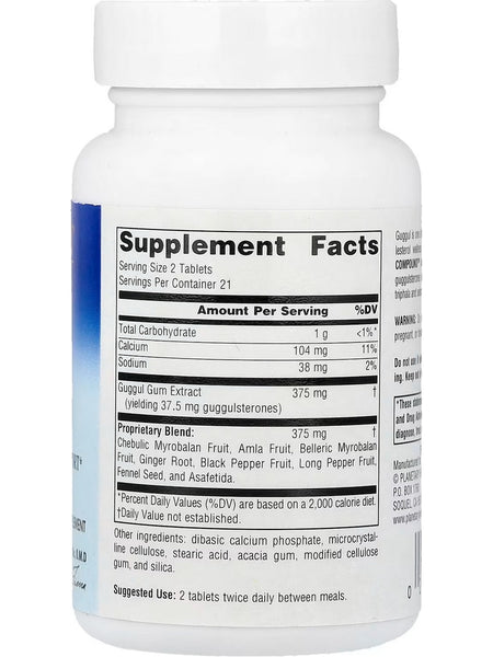 Planetary Herbals, Guggul Cholesterol Compound, 375 mg, 42 Tablets