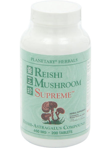 Planetary Herbals, Reishi Mushroom Supreme, 200 ct