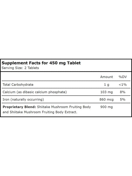 Planetary Herbals, Shiitake, Full Spectrum™ 450 mg, 30 Tablets
