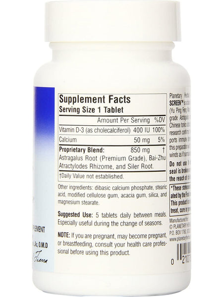 Planetary Herbals, Astragalus Jade Screen™ 850 mg, 50 Tablets