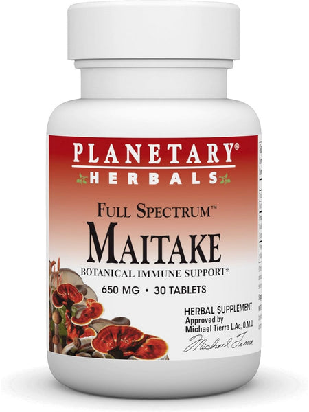 Planetary Herbals, Maitake, Full Spectrum™ 650 mg, 30 Tablets