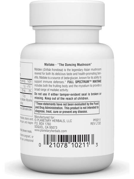 Planetary Herbals, Maitake, Full Spectrum™ 650 mg, 30 Tablets