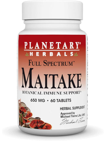 Planetary Herbals, Full Spectrum Maitake, 650 mg, 60 ct
