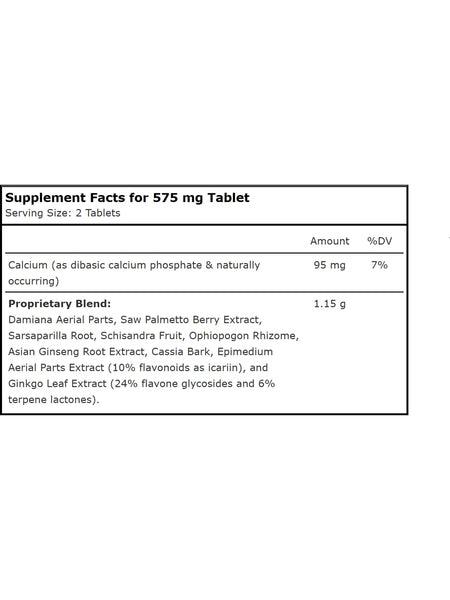 Planetary Herbals, Damiana Male Potential™ 575 mg, 90 Tablets
