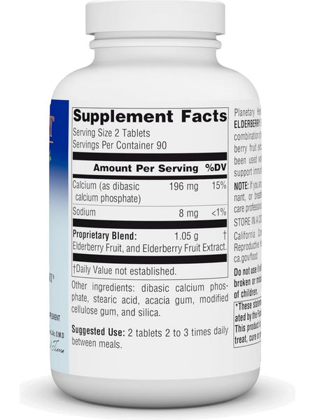 Planetary Herbals, Elderberry Extract, Full Spectrum™ 525 mg, 180 Tablets