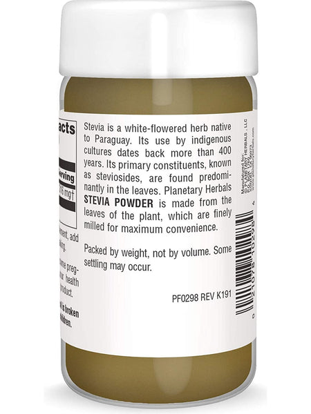Planetary Herbals, Stevia Powder, 3.5 oz