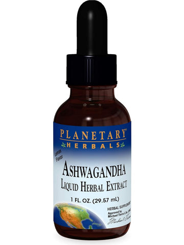 Planetary Herbals, Ashwagandha Liquid Extract, Lemon, 1 fl oz
