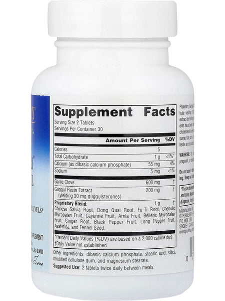 Planetary Herbals, CholestGar Garlic Guggul Compound, 900 mg, 60 Tablets