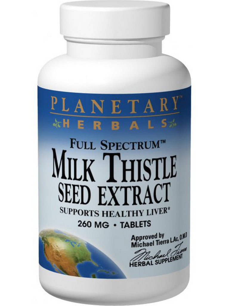 Planetary Herbals, Milk Thistle Seed Extract, Full Spectrum™, 30 Tablets