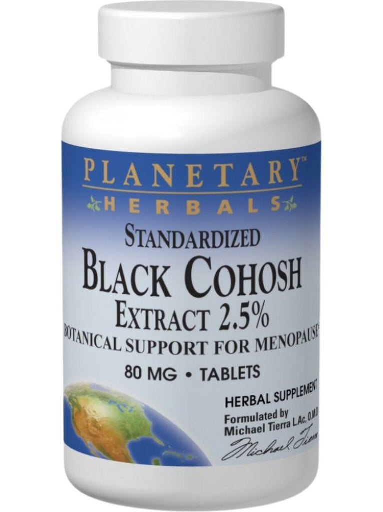 Planetary Herbals, Black Cohosh Ext 2.5% 80mg Std 2.5% Triterpene Glycosides, 45 ct