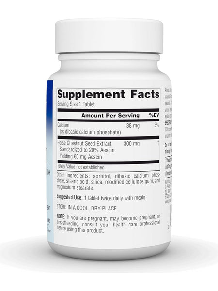 Planetary Herbals, Horse Chestnut 300mg Full Spectrum Std 20% Aescin, 60 ct