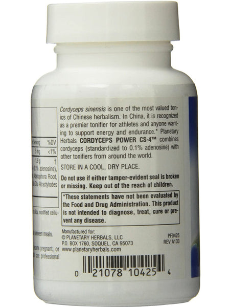 Planetary Herbals, Cordyceps Power CS-4™ 800 mg, 60 Tablets